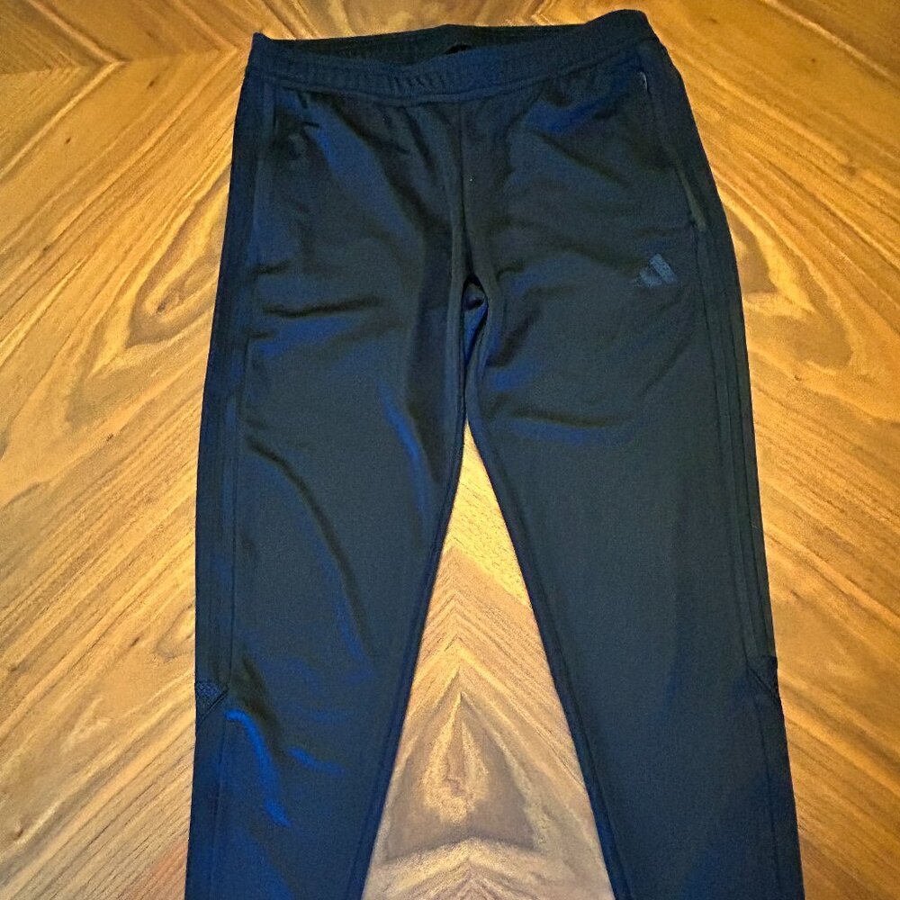 Adidas Men's Tiro Pants - Size Medium - fits like a small.  Black over black.